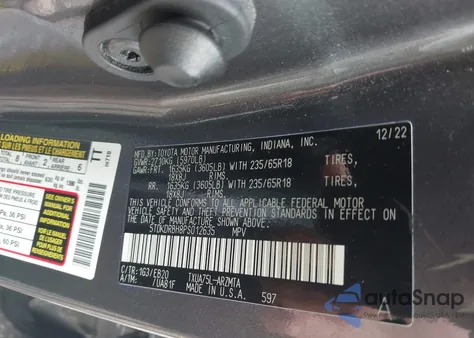 2023 Toyota Highlander Xle from USA, damaged, VIN 5TDKDRBH8PS012635